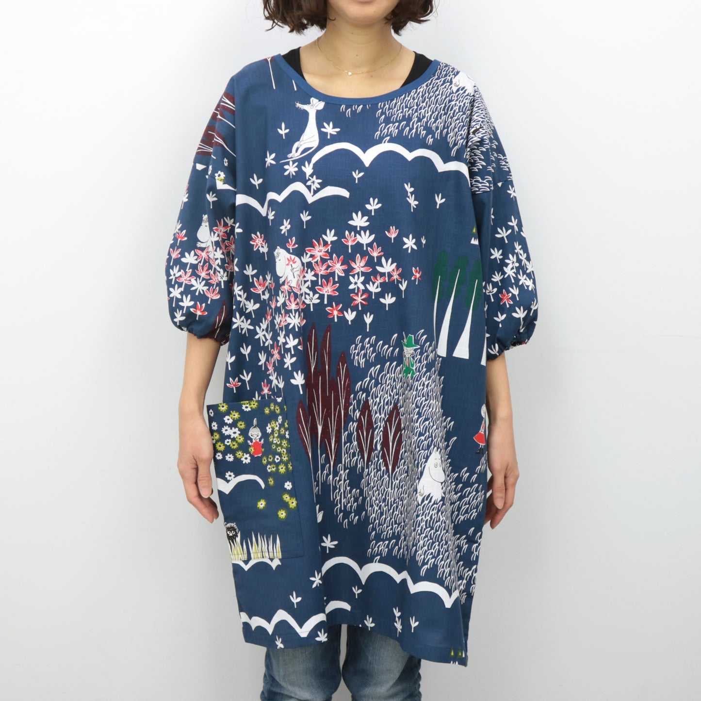 ムーミンかっぽう着 ここにいるよ