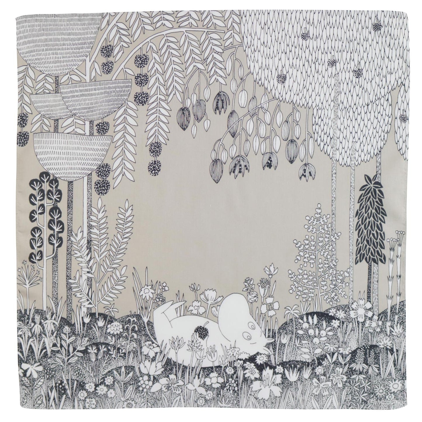 ムーミンハンカチひと休み